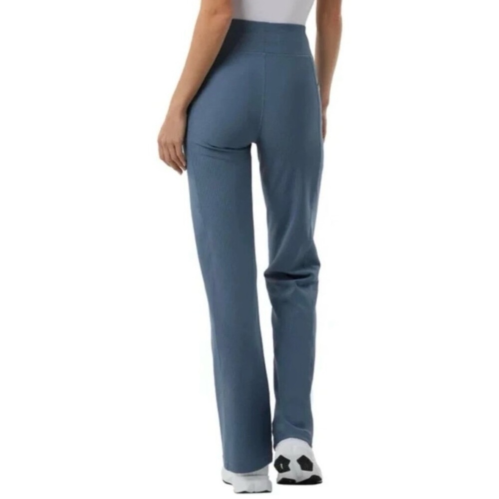 NEW 32 Degrees Cool Women's Active Flare Pants Blue Ribbed Side Pocket - Picture 4 of 15